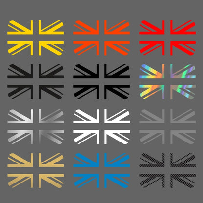 Mini R & F Series Union Jack Flag Window Vinyl Decals