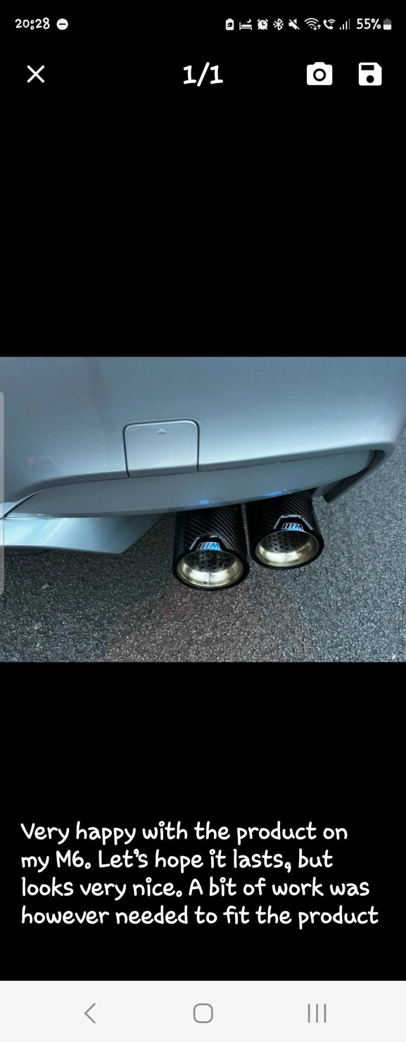 BMW Carbon & Blue Exhaust Tips - #from Airtec, Pumaspeed & Laird Performance#- CCS-Essex