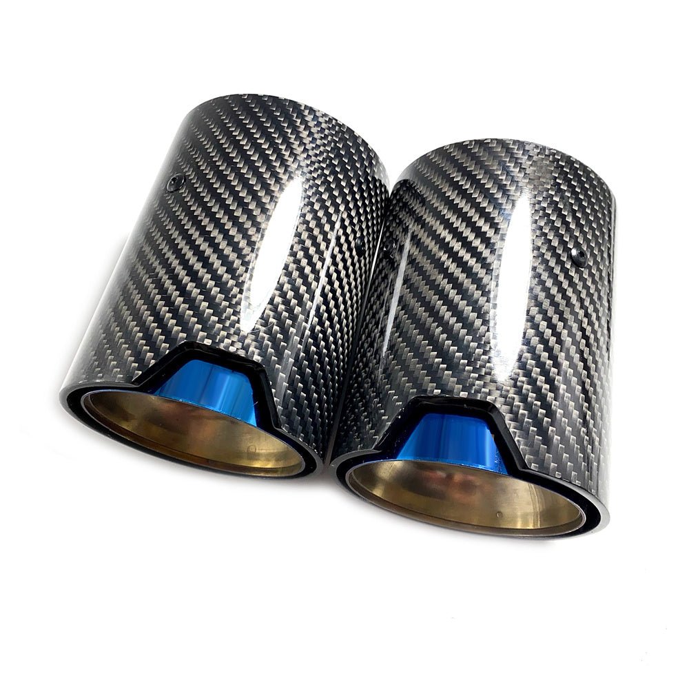 BMW Carbon & Blue Exhaust Tips - #from Airtec, Pumaspeed & Laird Performance#- CCS-Essex