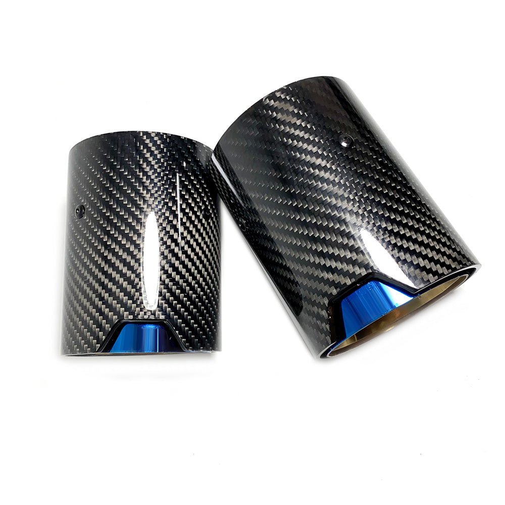 BMW Carbon & Blue Exhaust Tips - #from Airtec, Pumaspeed & Laird Performance#- CCS-Essex