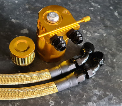 BRZ & GT86 Custom Made Oil Catch Tank Kit With AN Fittings & Dip Stick Facility - #from Airtec, Pumaspeed & Laird Performance#- CCS-Essex