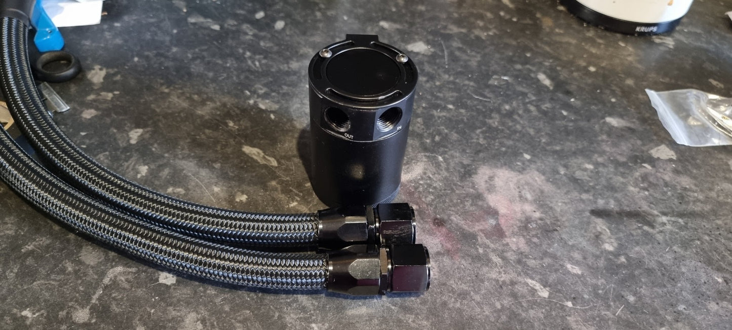 Dual PCV & CCV AN Fittings Custom Oil Catch Tank Kit - #from Airtec, Pumaspeed & Laird Performance#- CCS-Essex