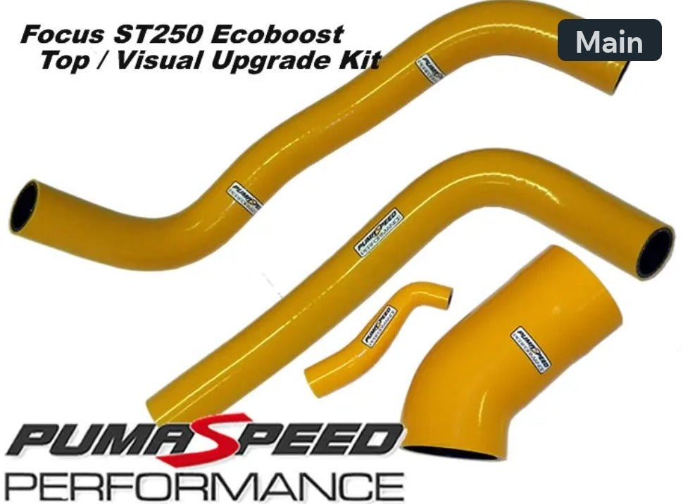 Focus ST250 Ecoboost 4 piece Silicon Top / Visual Hose Set - Pumaspeed Pro Silic - #from Airtec, Pumaspeed & Laird Performance#- CCS-Essex