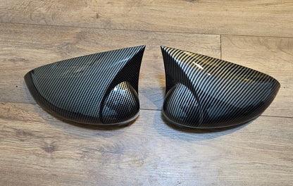 Ford Focus MK2.5 & MK3 MStyle Carbon Fibre Effect or Gloss Black Mirror Covers - #from Airtec, Pumaspeed & Laird Performance#- CCS-Essex