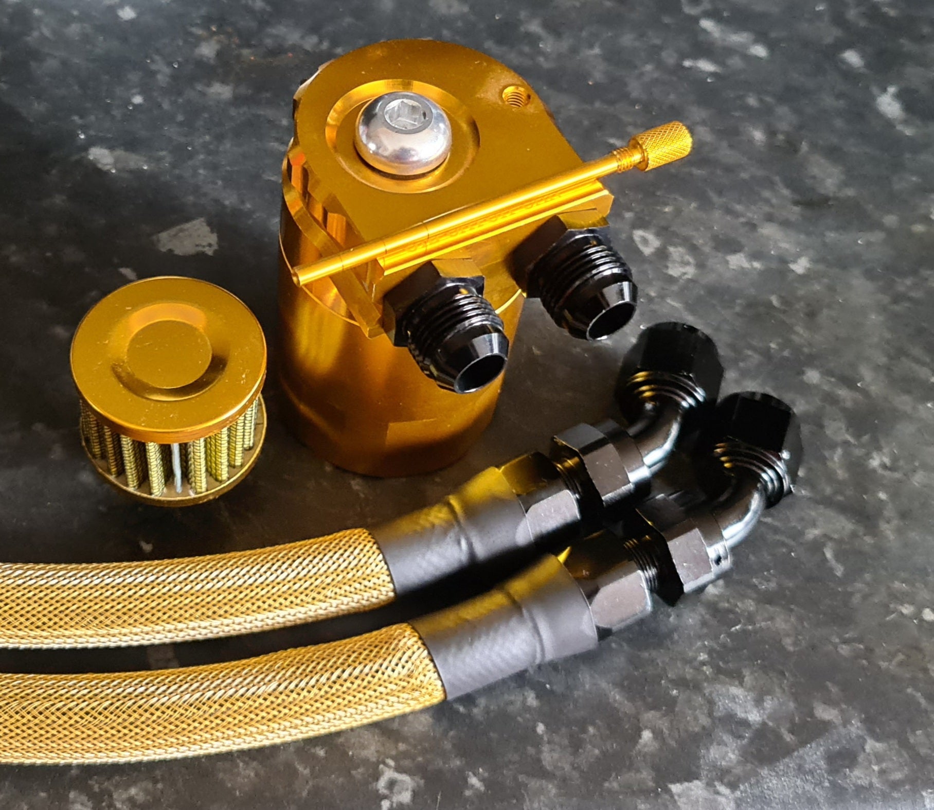 Universal Dip Stick Tank Custom Oil Catch Tank Kit - #from Airtec, Pumaspeed & Laird Performance#- CCS-Essex